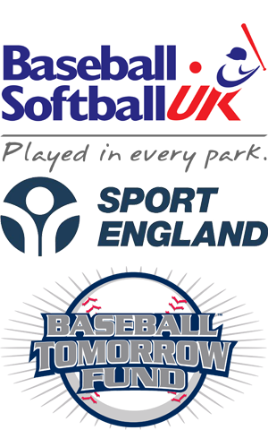 BSUK, Sport England & Baseball Tomorrow Fund Logos