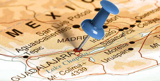 Pin in Map Showing Guadalajara