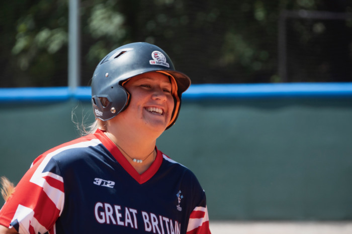 Smiling GB Women's Fastpitch Team player